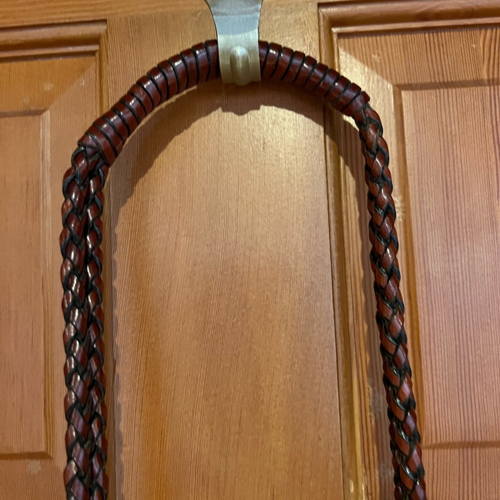 Valerie Stevens Rich Brown leather Woven Shoulder Bag - Picture 16 of 16